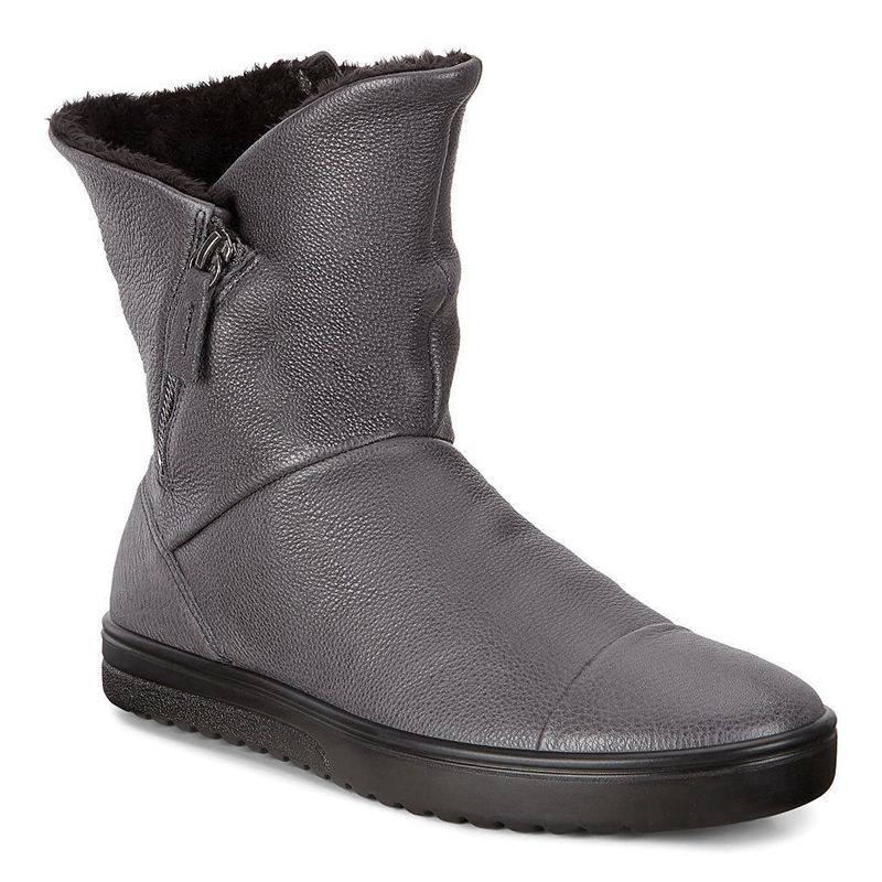 Women Boots Ecco Fara - Winter Boot Grey - India VKONEJ830